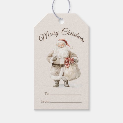 Woodland Santa Christmas Gift Tags