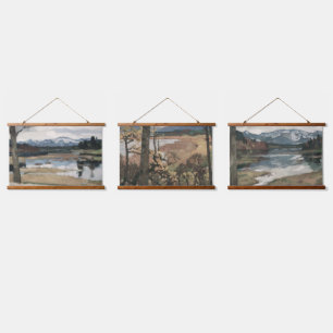 Woodland Scene In Autumn Hudson or Maine 1860 Art Hanging Tapestry