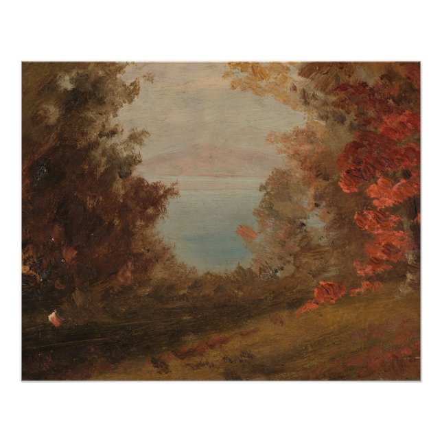 Woodland Scene In Autumn Hudson or Maine 1860 Art Poster (Front)