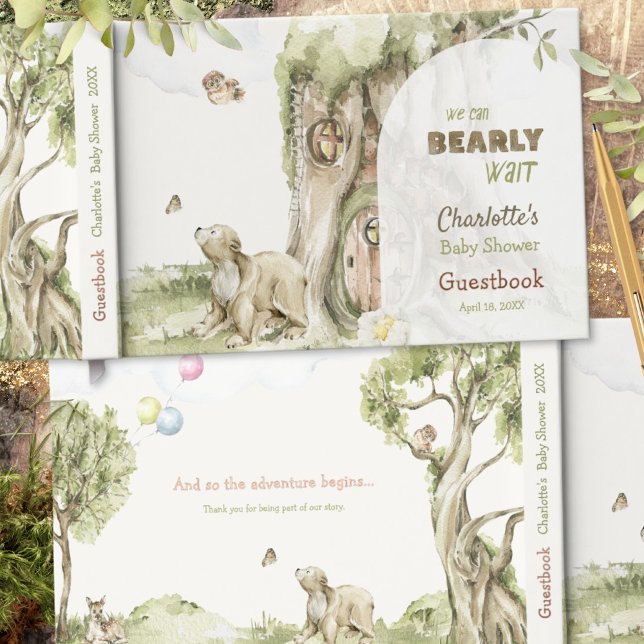 Woodland Scenery Bearly Wait Foil Guest Book (Woodland Scenery Bearly Wait Foil Guest Book ©Susanne Sachers - Sunny Mind 🌞)