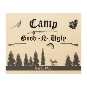 Woodland Scenes Camp Signage/Name Wood Wall Art