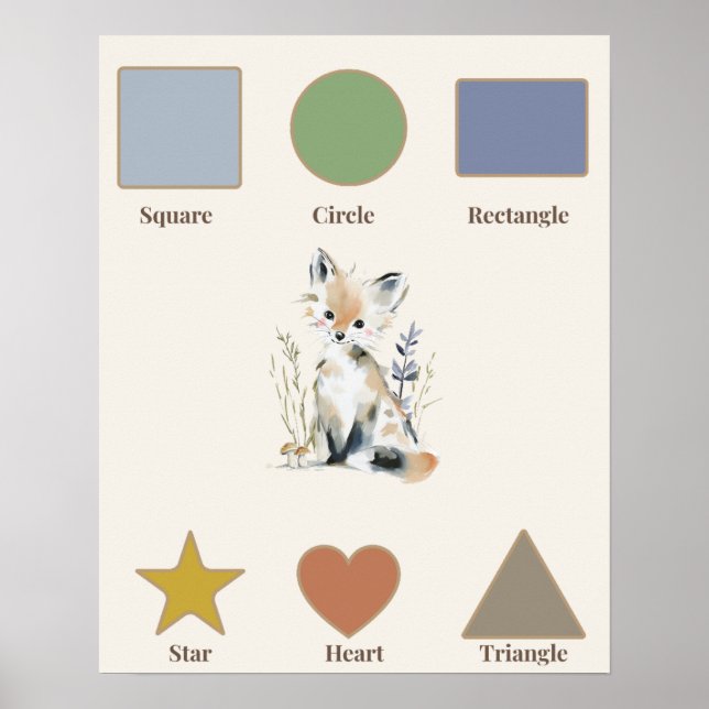 Woodland Shapes Nursery Poster (Front)