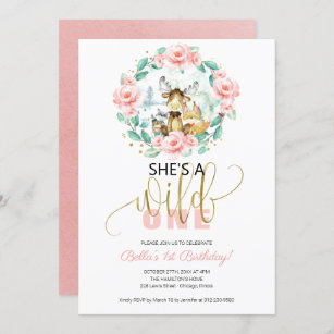 Shes A Wild One Invitations & Invitation Templates | Zazzle