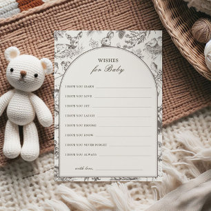 Woodland Sketched Wishes for Baby Card
