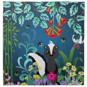 Woodland Skunk Cloth Napkin