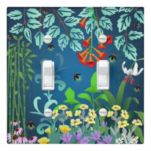 Woodland Skunk Foliage Light Switch Cover