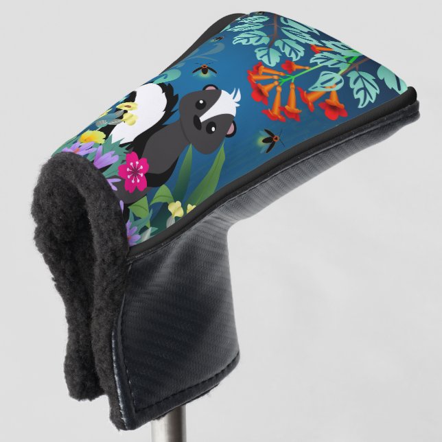 Woodland Skunk Golf Head Cover (3/4 Front)