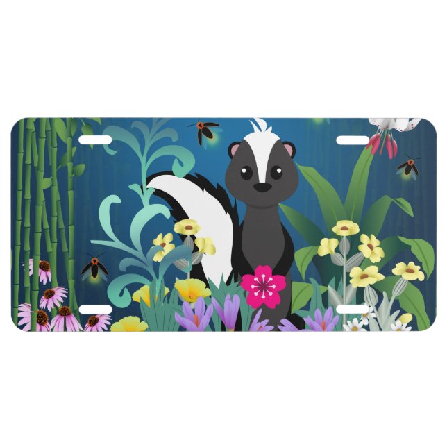 Woodland Skunk License Plate (Front)