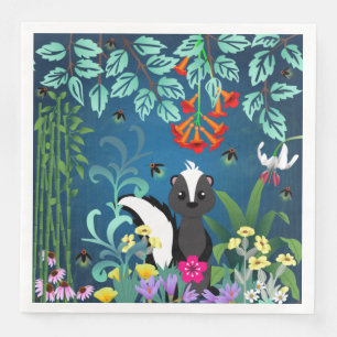 Woodland Skunk Paper Dinner Napkins