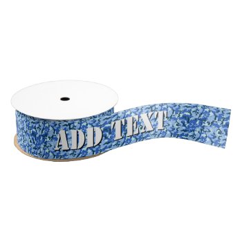 Woodland Sky Blue Camouflage Grosgrain Ribbon by Camouflage4you at Zazzle