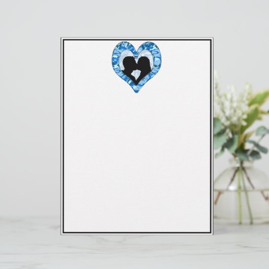 Woodland Sky Blue Camouflage Kissing Couple (Standing Front)