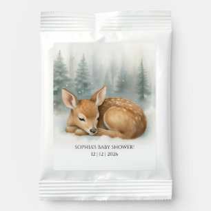 Woodland Sleeping Baby Deer Winter Baby Shower Lemonade Drink Mix
