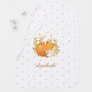 Woodland Sleeping Fox Baby Blanket