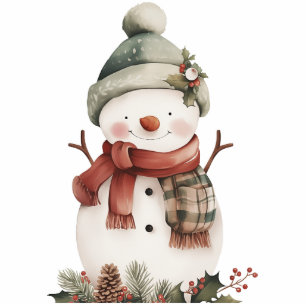 Woodland Snowman Cheer Cutout