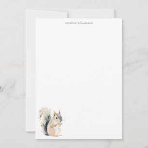 Woodland Squirrel Nature Personalized Stationery Note Card
