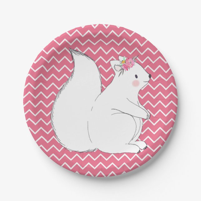 Woodland Squirrel Paper Plates (Front)