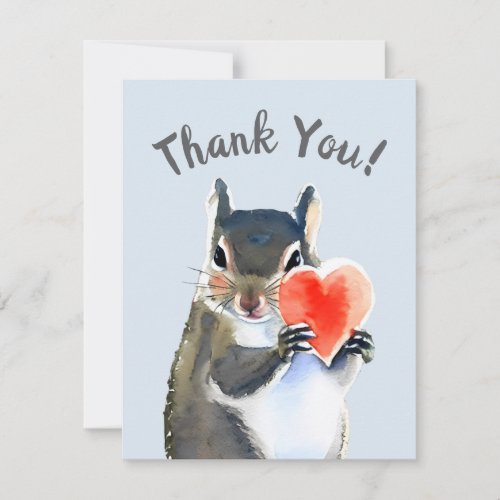 woodland Squirrel thank you card