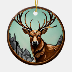 Woodland Stag Christmas Ornament