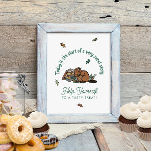 Woodland Storybook Baby Shower Dessert Table Sign