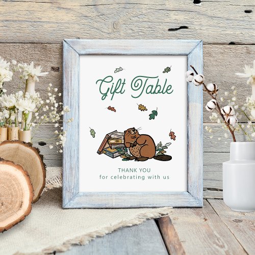 Woodland Storybook Baby Shower Gift Table Sign