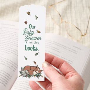 Woodland Storybook Baby Shower Thank You Favors Bookmarks