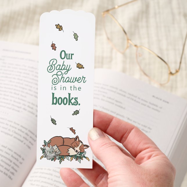 Woodland Storybook Baby Shower Thank You Favors Bookmarks (Hand)