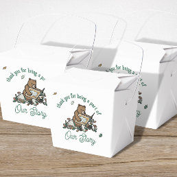 Woodland Storybook Bear Baby Shower Favor Boxes