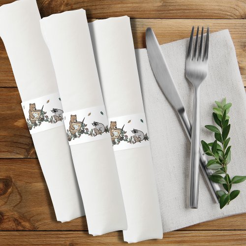 Woodland Storybook Forest Animals Party Napkin Bands