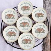Woodland Storybook New Chapter Begins Baby Shower Sugar Cookie