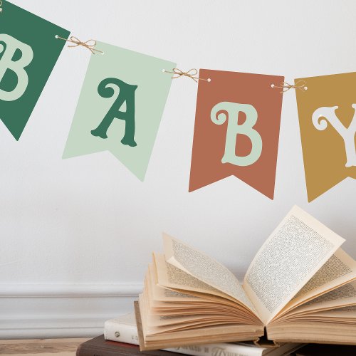 Woodland Storybook Once Upon a Baby Bunting Flags