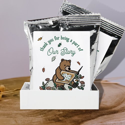 Woodland Storybook Our Story Baby Shower Thank You Coffee Drink Mix