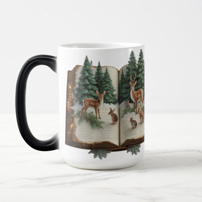 Woodland Storybook Reindeer Color Morphing Mug 15  (Left)