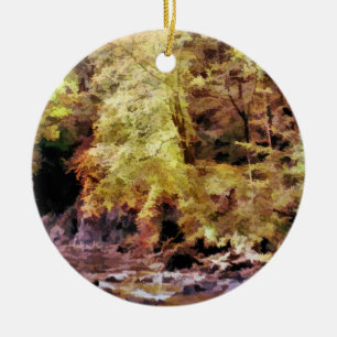 WOODLAND STREAM CERAMIC ORNAMENT