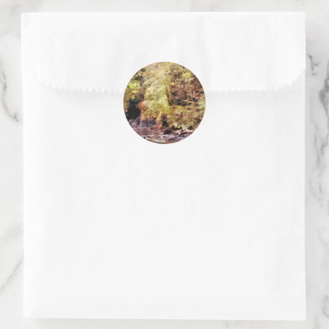 WOODLAND STREAM CLASSIC ROUND STICKER (Bag)