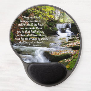 Woodland Stream with comforting Bible message  Gel Mouse Pad