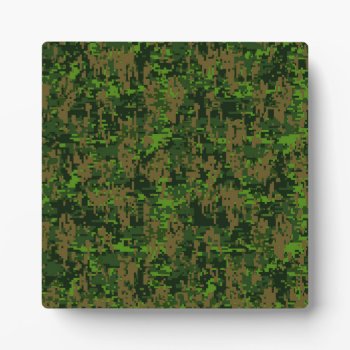 Woodland Style Digital Camouflage Accent Decor Plaque by AmericanStyle at Zazzle