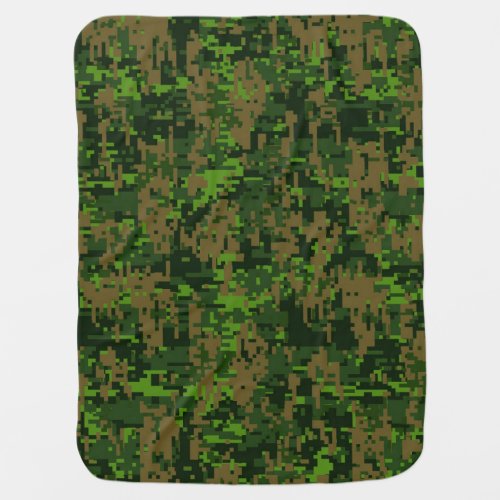 Woodland Style Digital Camouflage Decor Baby Blanket