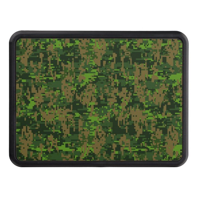 Woodland Style Digital Camouflage Decor Hitch Cover (Front)