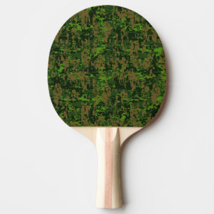Woodland Style Digital Camouflage Ping-Pong Paddle