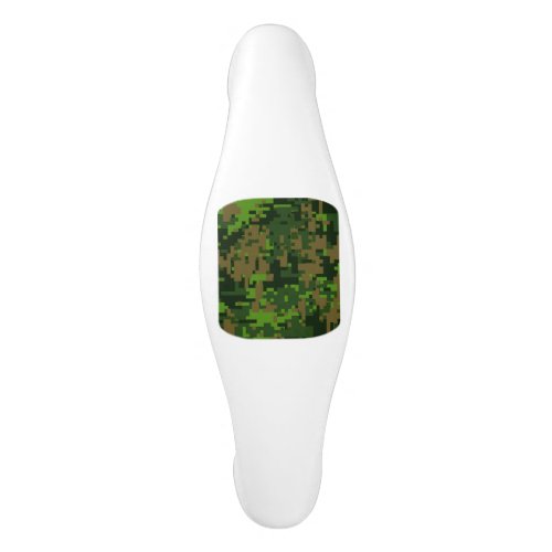 Woodland Style Digital Green Camouflage Accent Ceramic Cabinet Pull