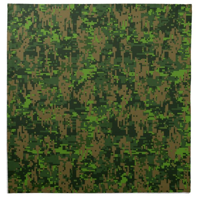 Woodland Style Green Digital Camouflage Napkin (Front)