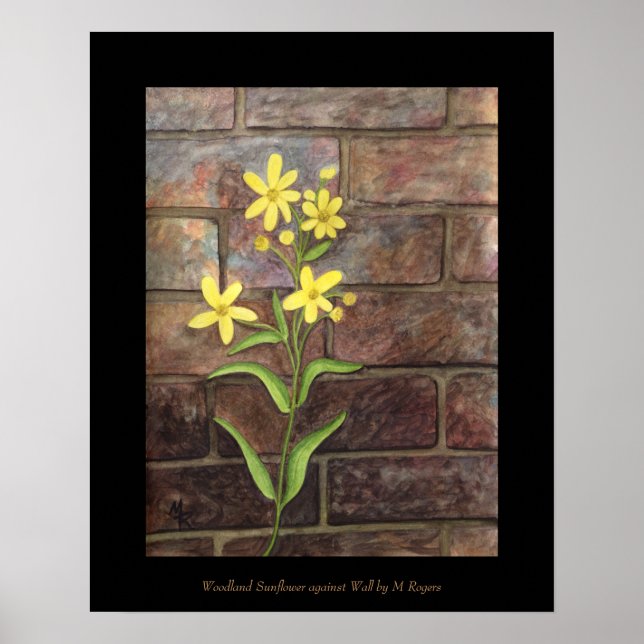 Woodland Sunflower Art Print (Front)
