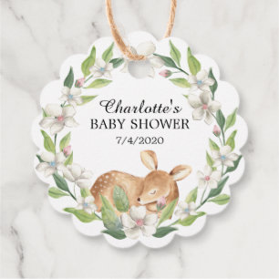Woodland Sweet Deer Baby Shower Favor Gift Tag