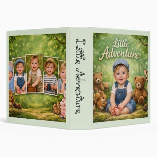 Woodland Teddy Bear Baby Boy Photo Binder