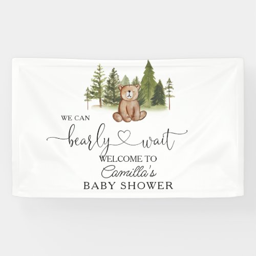 Woodland  Teddy Bear Baby Shower Welcome Banner