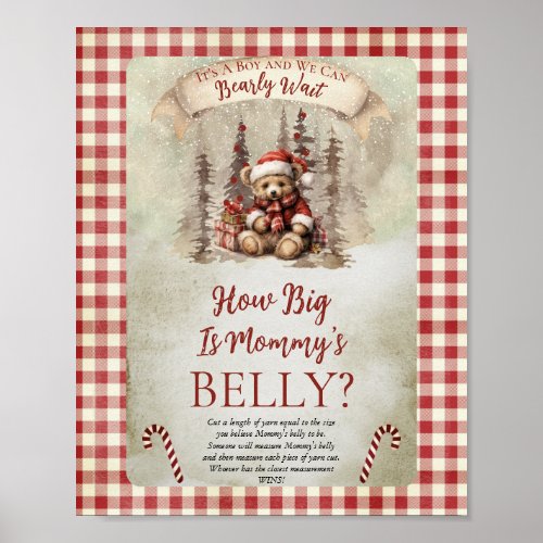 Woodland Teddy Bear How Big is Mommys Belly Game Poster