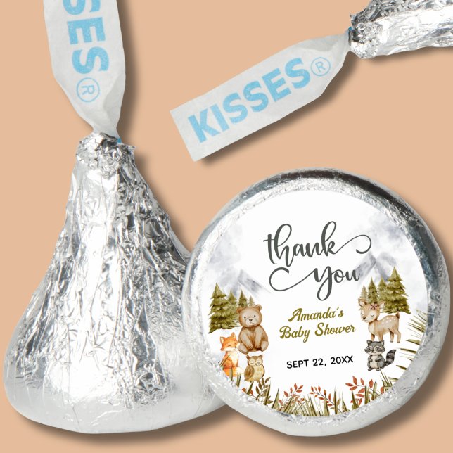 Woodland Thank You Baby Shower Hershey®'s Kisses® (Creator Uploaded)
