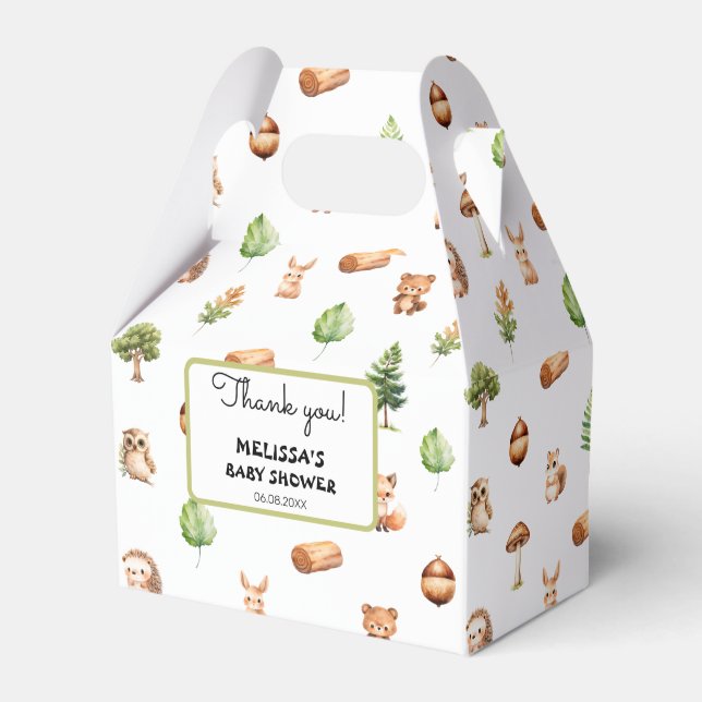 Woodland Thank you Favor Boxes (Front Side)