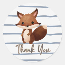 Woodland Thank You Sticker