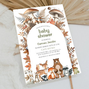 Woodland-Themed Baby Shower Invitation